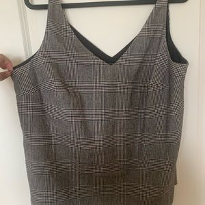 Banana Republic Gray Plaid Top